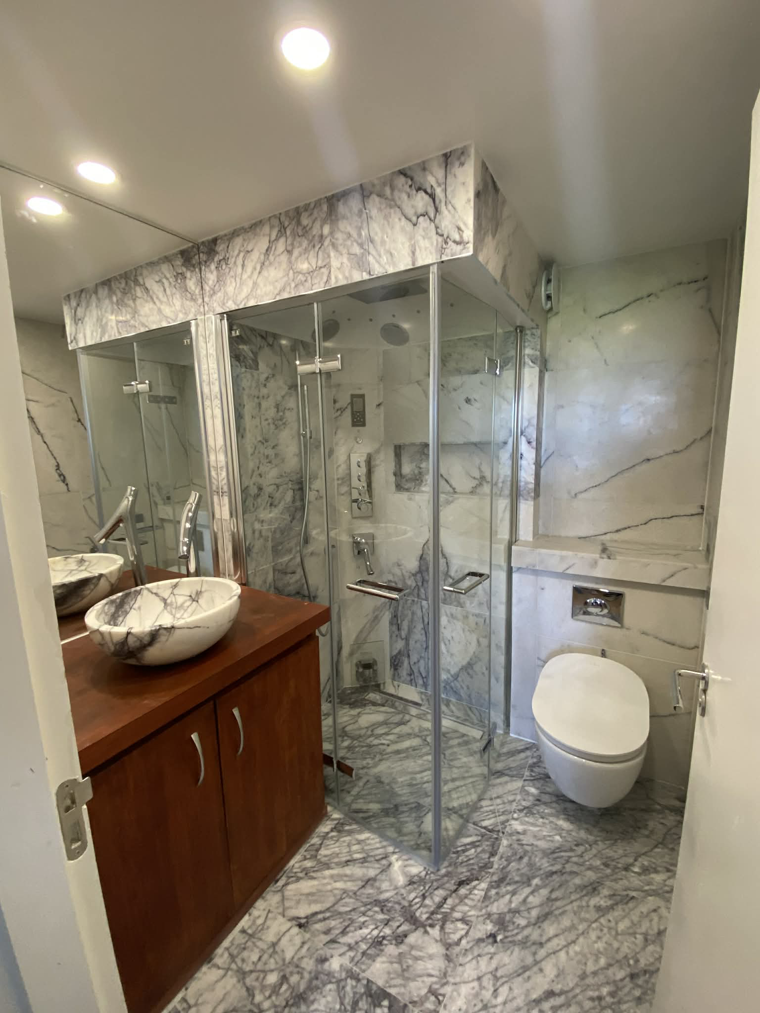 Fully Personalised Marble Steam Bathroom — After