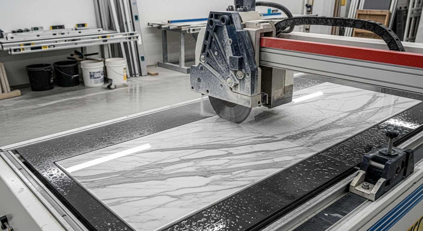 Professional wet tile and marble cutting machine
